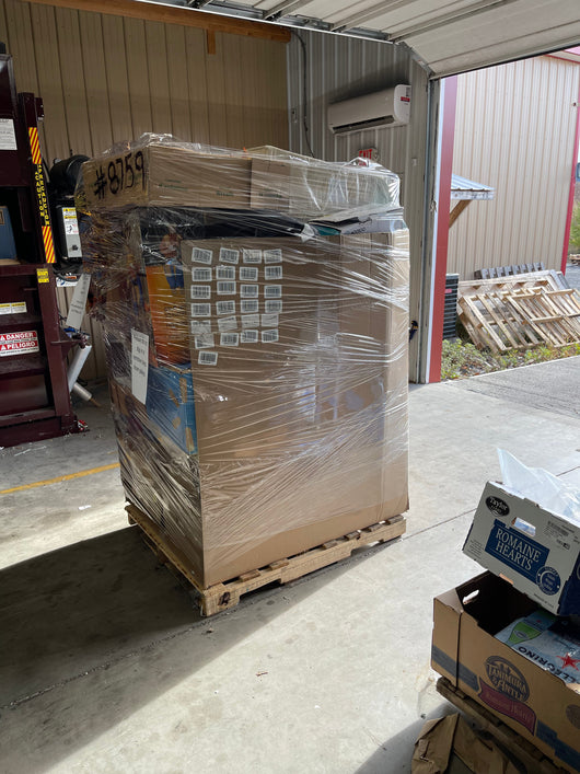 Jumbo huge liquidation pallet- over 7 ft tall ! Pallet number 8759