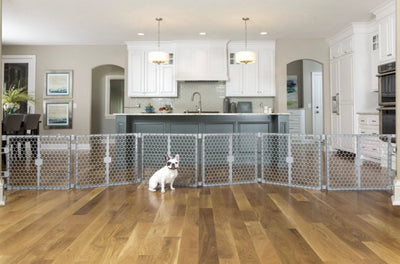 Carlson Pet Products 2 in 1 Dog Gate and Pen, Gray, 192"L x 2"W x 26"H- NEW IN BOX!!!