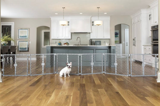 Carlson Pet Products 2 in 1 Dog Gate and Pen, Gray, 192"L x 2"W x 26"H- NEW IN BOX!!!