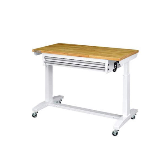 Husky 46 in. Adjustable Height Work Table with 2-Drawers in White!- NEW IN BOX!!!