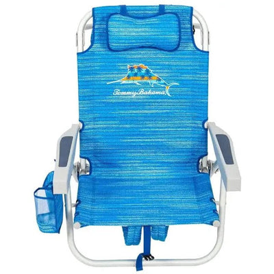 Tommy Bahama Backpack Beach Chair-New 2022 Designs-5-Position Classic Lay Flat-Insulated Cooler Towel Bar-Storage Pouch (Tropical Sunset)**New, Dented From shipping**