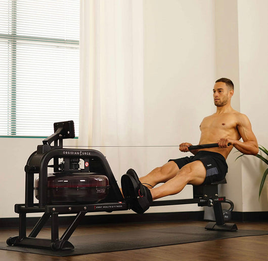 Sunny Health & Fitness Obsidian Surge 500 Water Rowing Machine!  -Brand new & Assembled
