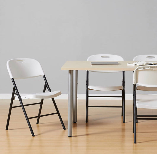 Amazon Basics Folding Plastic Chair, 350-Pound Capacity, White, 4-Pack- NEW IN BOX!!!