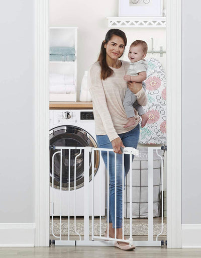 Regalo Easy Step 38.5-Inch Extra Wide Walk Thru Baby Gate, Includes 6-Inch Extension Kit, 4 Pack Pressure Mount Kit, 4 Pack Wall Cups and Mounting Kit- NEW IN BOX!!!