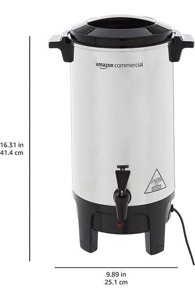 AmazonCommercial Coffee Urn - Aluminum, 40 Cups/6 Liters- NEW IN BOX!!!