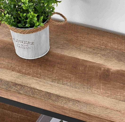 FATORRI Industrial Console Table for Entryway with 3-Tier Shelves (55 Inch, Rustic Oak)- NEW IN BOX!!!