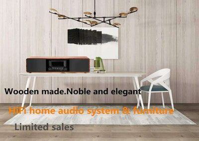 KEiiD Compact CD/MP3 Player Stereo Wooden Desktop Bluetooth Hi-Fi Speaker Portable Boombox Home Audio Component Music Shelf System with FM Radio Digital Tuner Remote Control USB SD AUX,Soundbar- new in the box