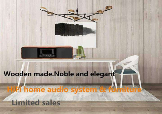 KEiiD Compact CD/MP3 Player Stereo Wooden Desktop Bluetooth Hi-Fi Speaker Portable Boombox Home Audio Component Music Shelf System with FM Radio Digital Tuner Remote Control USB SD AUX,Soundbar- new in the box
