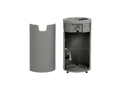 Mainstays 28-inch Tall Column Propane Gas Outdoor Fire Pit, Concrete Gray Finish- NEW OUT OF BOX!!! (Minor dents from shipping, photos shown)