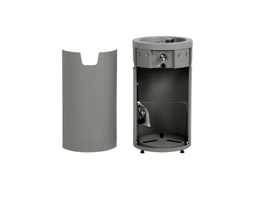 Mainstays 28-inch Tall Column Propane Gas Outdoor Fire Pit, Concrete Gray Finish- NEW OUT OF BOX!!! (Minor dents from shipping, photos shown)