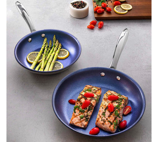 Granitestone Diamond PRO Stainless Steel Tri-Ply Non-Stick Saute Pans, 2-piece (new)