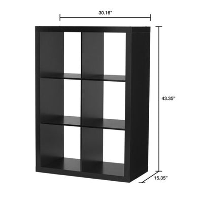Better Homes & Gardens 6-Cube Storage Organizer, Solid Black- NEW IN BOX!!!