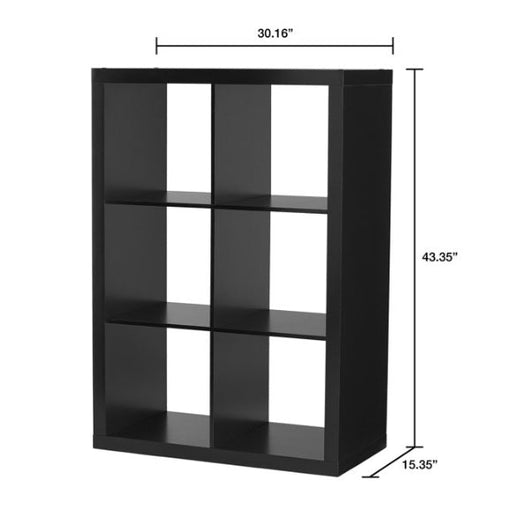 Better Homes & Gardens 6-Cube Storage Organizer, Solid Black- NEW IN BOX!!!