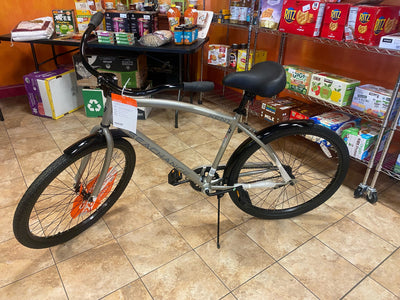 Kent, 26" Men's Seachange, Beach Cruiser Bicycle, Silver- NEW AND ASSEMBLED!!! Front rim has a minor bend, does not affect riding function!