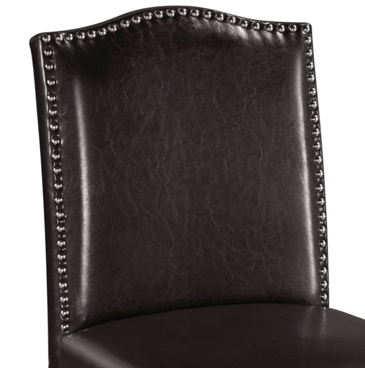 Yaheetech 2pcs Classic Upholstered Faux Leather Counter Stools Barstools, Brown - NEW IN BOX!!!!