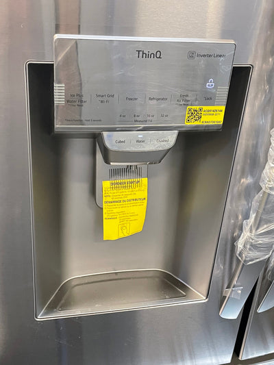 LG 23.5 cu. ft. French Door Counter-Depth Refrigerator with Craft Ice (brand new with scratch on the inside from shipping. Photos show )