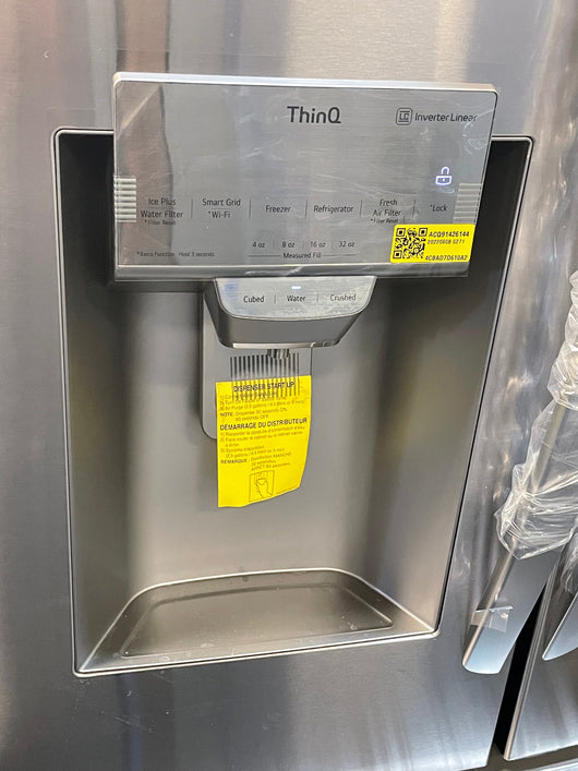 LG 23.5 cu. ft. French Door Counter-Depth Refrigerator with Craft Ice (brand new with scratch on the inside from shipping. Photos show )