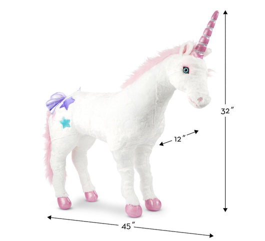 Melissa & Doug Giant Unicorn - Lifelike Stuffed Animal (over 2 feet tall)- brand new