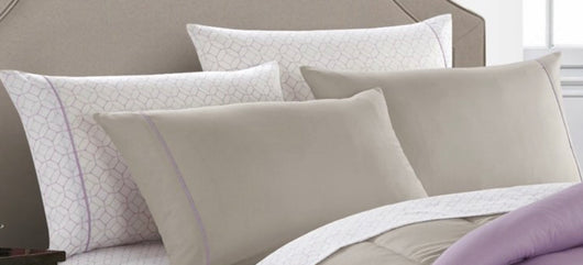 Casa 7-Piece Lavender 100% Polyester Fill Bed in a Bag Comforter Set with Sheets, King- NEW!