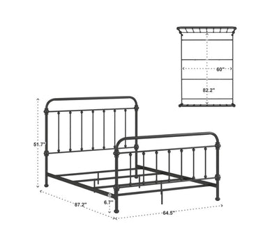 Weston Home Nottingham Metal Queen Bed, Antique Dark Bronze- NEW IN BOX!!!