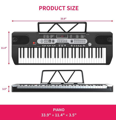 SKONYON 61 Key Piano Keyboard Portable Electric Keyboard with Microphone- NEW IN BOX!!!