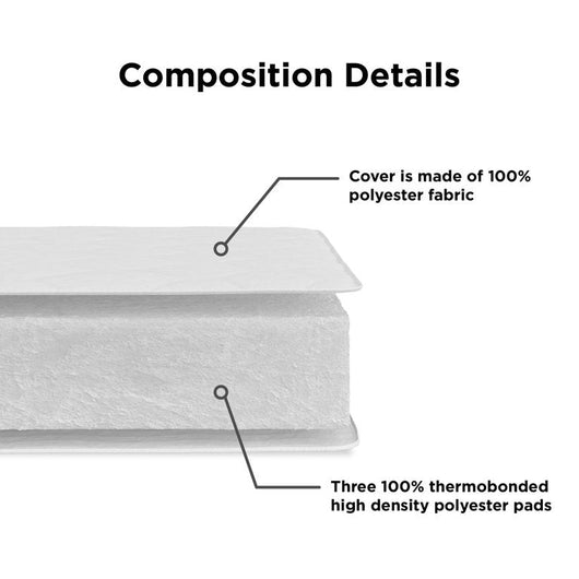 DHP Sleep 6" Thermobonded Polyester Padded Mattress, Twin Size**New damaged from shipping**