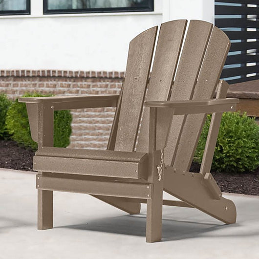Westin Outdoor Braxton Folding HDPE Plastic Adirondack Chair, Set of 2, Weathered Wood- NEW IN 2 BOXES!!!!