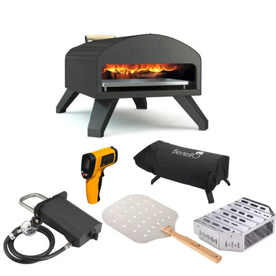 Bertello Outdoor Pizza Oven Everything Bundle - Gas, Wood & Charcoal Fired Outdoor Pizza Oven. Portable Pizza Oven AS SEEN ON SHARK TANK**New in box**