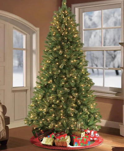 Puleo International (Brand Rating: 3.9/5) 7.5 ft. Pre-Lit Teton Pine Artificial Christmas Tree with 600 Clear Lights- new in box - tested