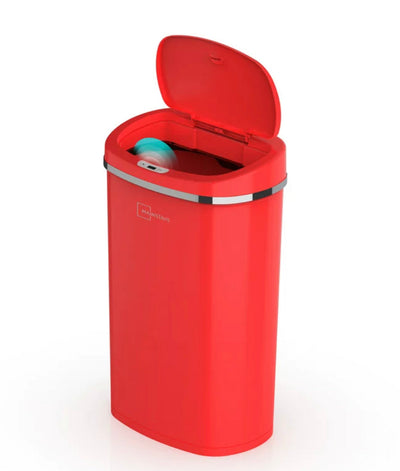 Mainstays 13.2 gal/50 L Motion Sensor Kitchen Garbage Can, Red Stainless Steel- NEW IN BOX!!!!