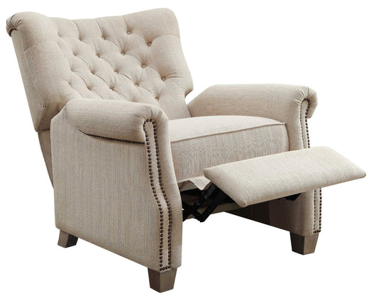 Better Homes & Gardens Fabric Recliner, Beige!! NEW AND ASSEMBLED!!