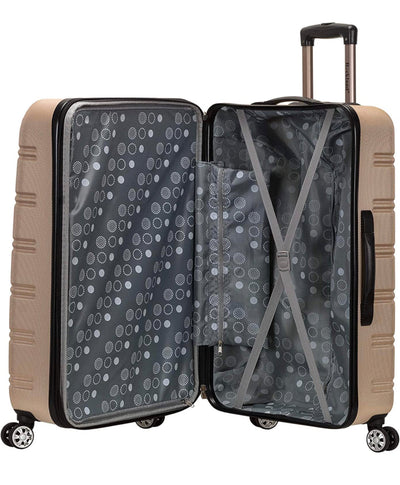 Rockland Melbourne Hardside Expandable Spinner Wheel Luggage, Champagne, 3-Piece Set (20/24/28)- NEW OUT OF BOX!!!