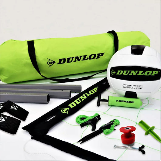 Dunlop Quick Setup Competitive Outdoor Volleyball Set, Green/Black**New in Box**