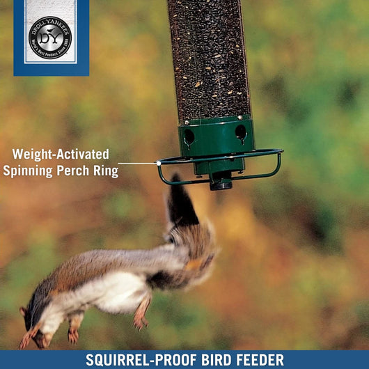 Droll Yankees YF-M Yankee Flipper Squirrel-Proof Bird Feeder, 17.25", Green**New**