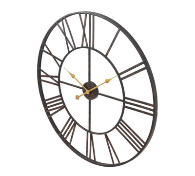 Solange Round Metal Wall Clock - 30" Dark Brown- NEW IN BOX!!!