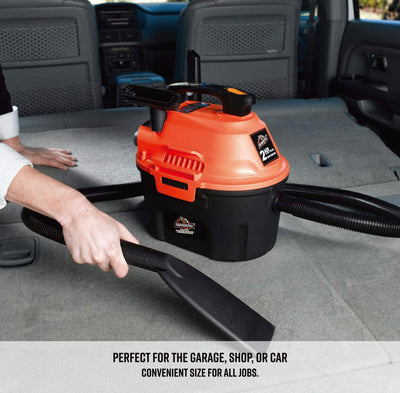 Armor All, AA255 , 2.5 Gallon 2 Peak HP Wet/Dry Utility Shop Vacuum , Orange!  -USED