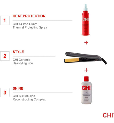 CHI Original Ceramic Hair Straightening Flat Iron | 1" Plates, Black- NEW IN BOX!!!