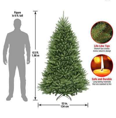 National Tree Company Artificial Full Christmas Tree, Green, Dunhill Fir, Includes Stand, 6.5 Feet- new in box - unlit