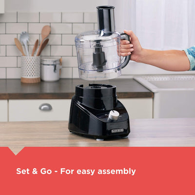 Black & Decker 3-in-1 Easy Assembly 8-Cup Food Processor, Black, FP4150B**New in box**