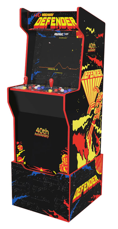 Arcade1Up Defender 40th anniversary 12-in-1 Midway Legacy Edition Arcade with Licensed Riser and Light-Up Marquee!! NEW IN BOX!!