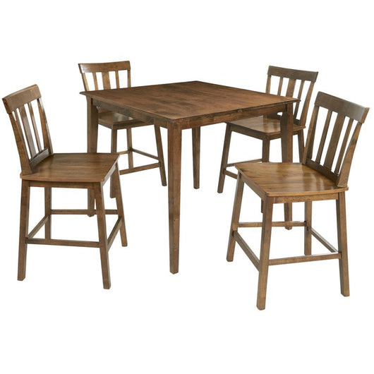 Mainstays 5 Piece Mission Counter Height Dining Set, Cherry Color, Set of 5**New in Box**