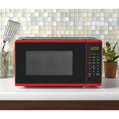 Mainstays 0.7 Cu ft Capacity Countertop Microwave Oven, Red- NEW IN BOX!!!
