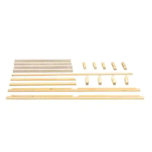 Naomi Home  Natural Solid Wood Full Platform Bed Frame with Wooden Slats**New**