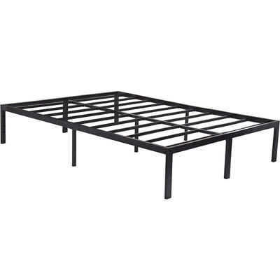 Olee Sleep 14 Inch Heavy Duty Steel Slat/ Anti-slip Support/ Easy Assembly/ Mattress Foundation/ Bed Frame/ Maximum Storage/ Noise Free, Black, Queen- NEW IN BOX!!!