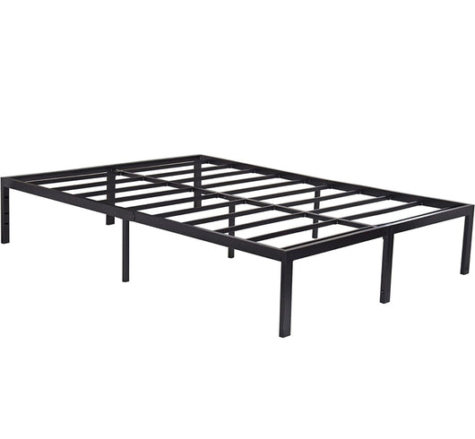 Olee Sleep 14 Inch Heavy Duty Steel Slat/ Anti-slip Support/ Easy Assembly/ Mattress Foundation/ Bed Frame/ Maximum Storage/ Noise Free, Black, Queen- NEW IN BOX!!!