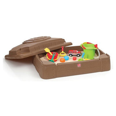 Step2 Play and Store Kids Sandbox with Cover and Four Molded Seats**New in Box**