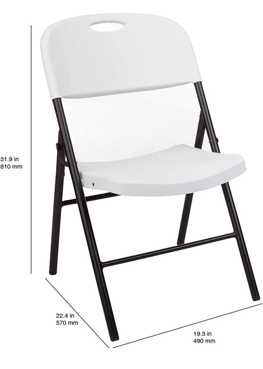 Amazon Basics Folding Plastic Chair, 350-Pound Capacity, White, 4-Pack- NEW IN BOX!!!