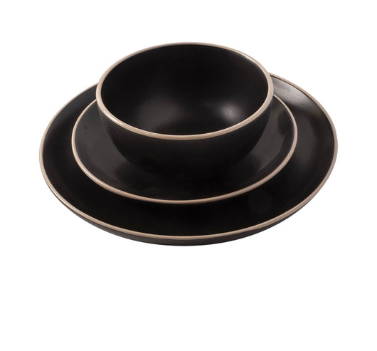 Better Homes and Gardens Zuri 12pc Matte black Dinnerware (new in the box)