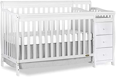 Dream On Me 5 In 1 Brody Convertible Crib With Changer In White, Greenguard Gold Certified, Comes With 1" Changing Pad, Non-Toxic Finish, Made Of Durable Pinewood- new in the box