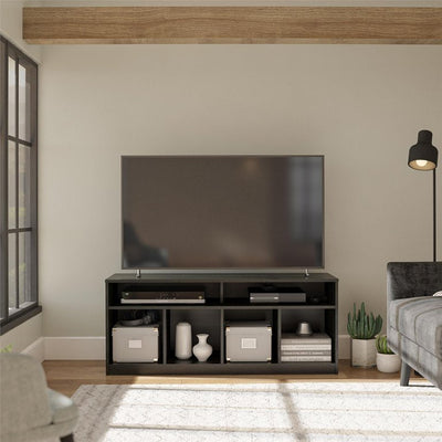 Mainstays 4 Cube TV Console, True Black Oak**New in Box**